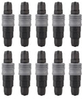 Ten Piece 8mm C Type Push In Self Locking Air Fittings Set Plastic Quick Connectors For Pneumatic Systems Compatible With Industrial Compressed Air Tools