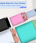 Assorted colored mailers with Light Blue 6x9 Poly Mailers 120 Pack Self Adhesive Waterproof Tear Proof Shipping Bags With Gray Inner Lining