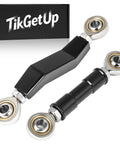 Harley Brake Lever And Shift Linkage Set For 2018 To 2025 Softail With Mid Controls Fits Fat Boy Heritage Classic Low Rider S Softail Slim Breakout Fat Bob Street Bob FXBBS FXLRS FXLRST FXRST FXST Black, black stainless steel with Heim joints
