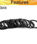 External Retaining Ring Set 30 Pcs 1.52 Inch Shaft Diameter 0.12 Inch Aperture 65MN Snap Clip Ring For Valves Bearings Machinery