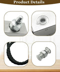Hydraulic Pump Spare Kit With Cushion Valve For Mini Excavator details, metal connectors and braided hose, compatible with 1/4 inch hoses and M14x1.5 threads.