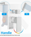 10 Inch High Pressure Wall Mounted Square Shower System With Handheld And Valve Chrome Polished Finish control panel