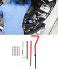 Mechanic using 30 Piece Thread Repair Kit with Stainless Steel Twisted Drill, Tap, Wrench, Tang Breaker, Hex Wrench, and M4x0.7 Inserts