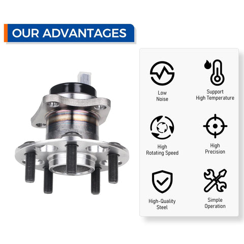 Rear Wheel Bearing And Hub Assembly 512505 For Toyota Prius 2010 2011 2012 2013 2014 2015 And Prius Plug-in displayed with features