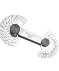 Steel Screw Pitch Gauge With Locking Device For Construction And DIY Projects, 4-42 TPI Range, 30 Leaves shown spread open.