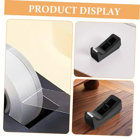 Image of Six Station Blue Desktop Tape Dispenser Set With Six Premium Adhesive Rolls for desk organization and packing.