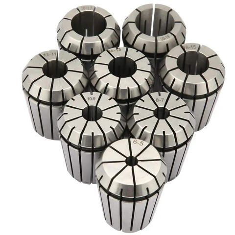 Boss Level Manganese Steel Balance Collet Set For Cnc Milling And Engraving Rigs showing precision collets set in various sizes.