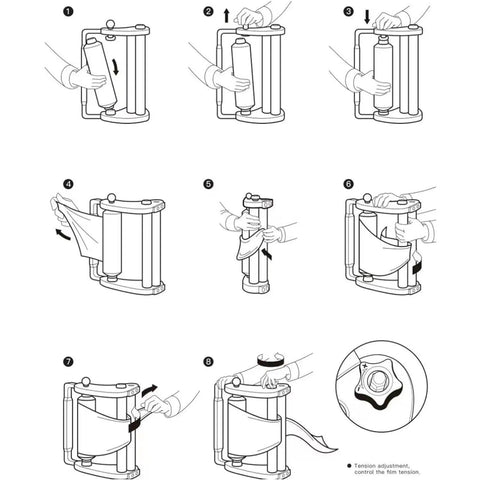 Manual Stretch Film Dispenser That Makes Wrapping A Breeze With Adjustable Torque Clamps step-by-step instructions