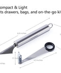 Awesome 2 Piece Spiral Cutter And V Shape Carving Tool Set with dimensions and weight details; compact kitchen gadgets.