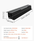 Undermount Heavy Duty Drawer Slides Full Extension Ball Bearing 260 Lb Load Capacity 32 Inch Track Rails Black Metal Close-up