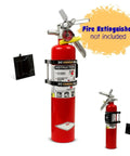 E Track Fire Extinguisher Brackets For Trucks And Trailers Quick Release Mounts For 2.5 Pound Extinguishers Black Powder Coated