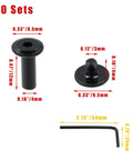 20 Sets M3x12mm Black Furniture Bolts And Nuts Kit with Hex Screws, Barrel Nuts, and 2.13 inch Allen Wrench for DIY Repairs.