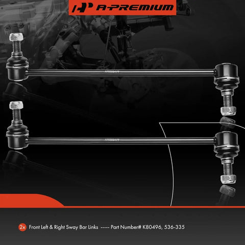 Front Sway Bar Link Stabilizer For Nissan Altima 2007-2021, Maxima 2009-2014 And 2016-2021, Murano 2009-2021, Pathfinder 2013-2020, Rogue 2008-2019, Rogue Sport 2017-2019, Infiniti JX35 2013, QX60 2014-2020, Smooth Ride, Precise Handling, 2x steel front left and right links