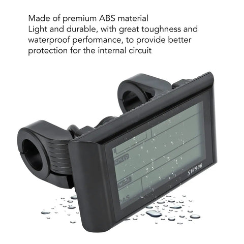 LCD Display Meter For Electric Bike S900 Controller 48V Screen With Durable ABS Body showing speed and data interface