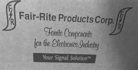 Ferrite Toroid Core For HF Choke And EMI EMC Suppression, company branding on packaging, Fair-Rite Products Corp.