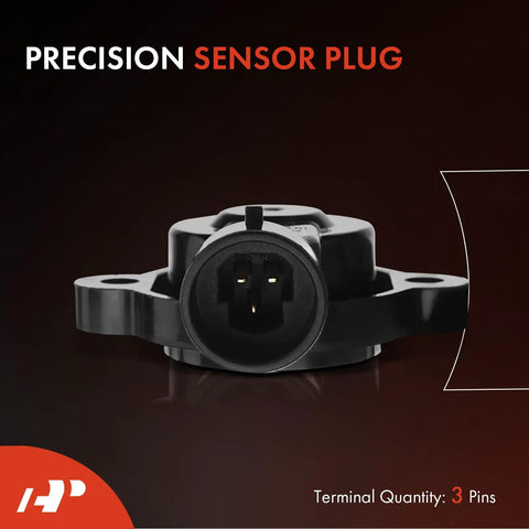 TPS Throttle Position Sensor With 3 Pin Plug For Chevrolet Silverado Suburban Tahoe Impala Camaro Avalanche Astro Blazer Express Venture And More Direct Fit OE Replacement, front view