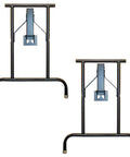 Folding Leg Kit For Pro 14 And Pro III Siding Brakes, lightweight tubular steel support legs in folded position, front view.