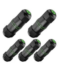 Waterproof RJ45 Coupler For Outdoor Ethernet Cables Cat6 Cat5e Cat5 IP68 Shielded Female To Female Gold Plated Connector 5 Pack