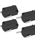 Killer Micro Switch Pack Of Four With Beefy Pin Plunger Design Delivering Rock Solid Snap Action Performance For Power Tool Repair And Electrical Fixes No Sweat V71z29e9 Honeywell Drop In Replacement, black plastic design.