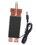 Top Tier Automatic Spot Welding Pen Handheld Battery Pack Tool With Japanese Concentric Ball Point Needles And Double Springs Brass Tip showing brass tips and power cord.