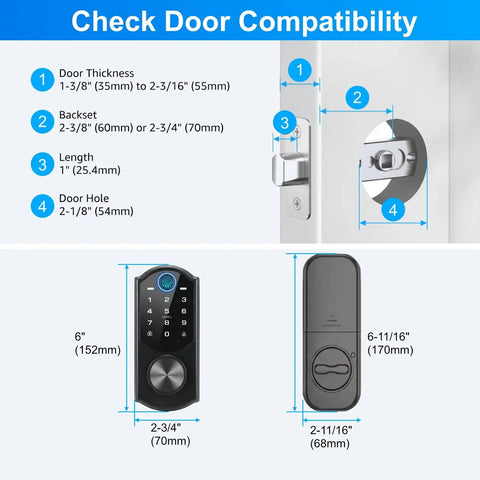 Slick WiFi Enabled Smart Deadbolt With Built In App Control Fingerprint Scanner For Front Doors No Hub Required Hassle Free Install Auto Relock Touchscreen Keypad Gives You Total Peace Of Mind