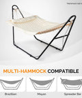 Beefy Heavy Duty Hammock Stand With Adjustable Frame For Outdoors Portable Double Bar Design Fits Most Hammocks 550 LB Capacity