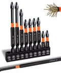 10 Pack Magnetic Phillips Bit Set PH2 Impact Magnetic Bits For Drill And Screwdriver One Inch To Six Inch Long Premium S2 Steel
