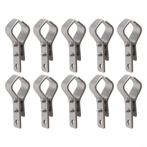 Adjustable SS304 Stainless Steel Pipe Clamps For Sunshade Net Installation Built To Last Heavy Duty Rust Resistant Brackets For 16mm To 26mm Poles Garden Greenhouse Patio Shade Structure Hardware 10 Pack