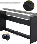 Wooden Keyboard Stand With 3 Pedal Unit For Yamaha P225 Digital Piano Keyboard Includes Soft Pedal Sostenuto Pedal And Sustain Pedal Plus Half Damper Sturdy Home Studio Furniture Stand