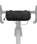 Waterproof Bike Handlebar Bag For Marin Rift Zone 2000 To 2025 Front Mount Storage Pouch With Dual Zippers Black on handlebars