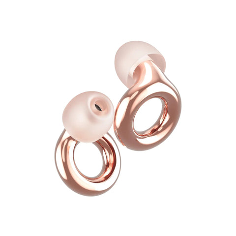 Rose gold Experience 2 Ear Plugs for Concerts and Festivals, high fidelity 17dB noise reduction, designed for live events.