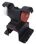 Rock Steady Cordless Mini Bench Grinder With Two Heavy Duty 4000mAh Batteries And Slick Variable Speed Adjustment Reaching 7000Rpm For Zero Sweat Grinding Sharpening Tasks mini bench grinder with sanding wheels and base.