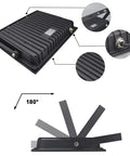 Bottom view of 100W Outdoor Black Light for Glow Parties Halloween with Plug IP66 Waterproof showing 180-degree adjustable bracket
