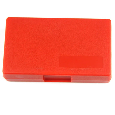 Red carrying case for OO Durometer Dial Rubber Hardness Tester Type OO Handheld Gauge 0-100 Hoo storage and protection.