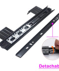 Heavy Duty Ball Bearing Drawer Slides For Cabinets And Keyboard Trays In 240mm Or 290mm Closed Length That Extend To 480mm Or 578mm, detachable slide rail with mounting holes