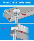 Bifold Door Hardware Repair Kit, 2 Pack For Bi Fold Sliding Closet Doors Replacement Parts showing guide wheels in track