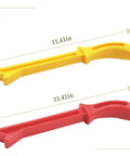 Two Pack Table Saw Push Sticks For Safe Woodworking, Heavy Duty Push Blocks in yellow and red, 11.41 inches each