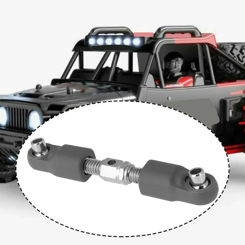 Adjustable RC Car Steering Linkage Pull Rod For MJX Hyper Go 1/14 And 1/16 Series Including 14209 14210 H16PL H16DR H16BM For Precise Tweakable Steering Restore And Easy Upgrades, metal rod