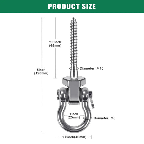 Bulletproof Heavy Duty Swing Hangers 4 Pack Built Like A Tank Includes Premium 304 Stainless Steel Bolt Hooks dimensions and sizes