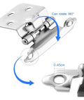 Beefy Self Closing Cabinet Door Hinges Set 10 Pcs, Flush Overlay, Heavy Duty Cupboard Hinges, 7x4x3 cm, rotating mechanism detail
