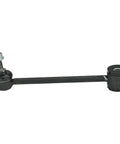 TRQ rear suspension stabilizer link for GM vehicles; black metal rod with bolt-end and bushing housing