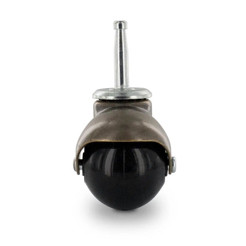 Roll Smooth On These 2 Inch Antique Brass PVC Ball Casters Featuring Slick Swivel Hooded Wheels And A Quick Gripneck Stem For Heavy Duty Furniture Moves And Easy Rearranging Anytime You Need