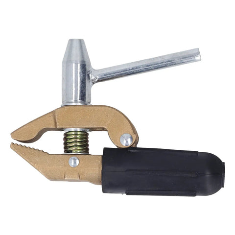 Heavy Duty Brass Welding Ground Clamp With 800 Amp Capacity And Huge 32mm Jaw Opening, detailed view of clamp design.