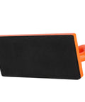Pro Grade Woodworking Push Stick for Table Saws and Radial Saws, ABS Plastic, black and orange, side view