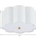 Semi Flush Mount Ceiling Light Fixture With Cream White Fabric Drum Shade Modern Close To Ceiling Lamp Dimmable Three Light Fixture