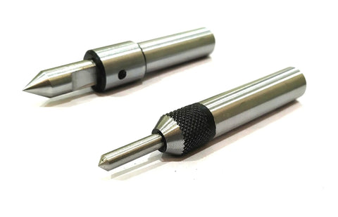 Pair Of Two Spring Center Tap Guide Tools Built For Lock Tight Alignment And Butter Smooth Threading On Lathe Mill Or Jig Bore Setups With Rock Solid Hardened Steel Construction