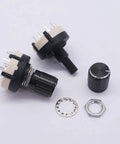 Rotary Switch RS26 1P12T 12 Position Band Selector Switch For Radio And DIY Electronics with knobs and hardware