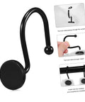 Rustproof Metal Shower Curtain Rings 12 Piece Set For Bathroom With Easy Glide Hanging Hooks Smooth Sliding Durable Quick Install Modern