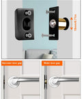 Invisible Drive-In Closet Ball Catch Hardware, 2 Pack Black Finish, Adjustable Ball Latch with door gap diversity