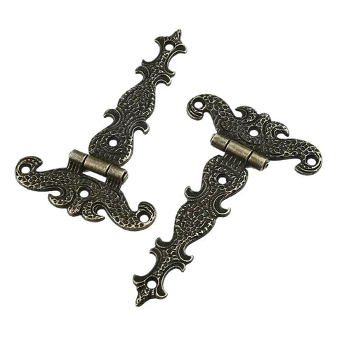 Heavy Duty Stainless Steel Self Closing Reversible Door Hinges With Smooth As Butter Bearing Action Knockout Quality For Upgrading Home Office Decor Sets, ornate design with vintage finish.